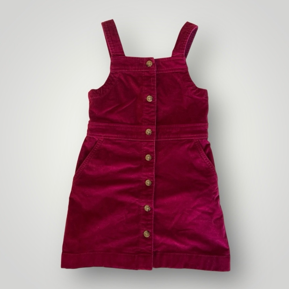 Crew cuts fushcia corduroy button up dress